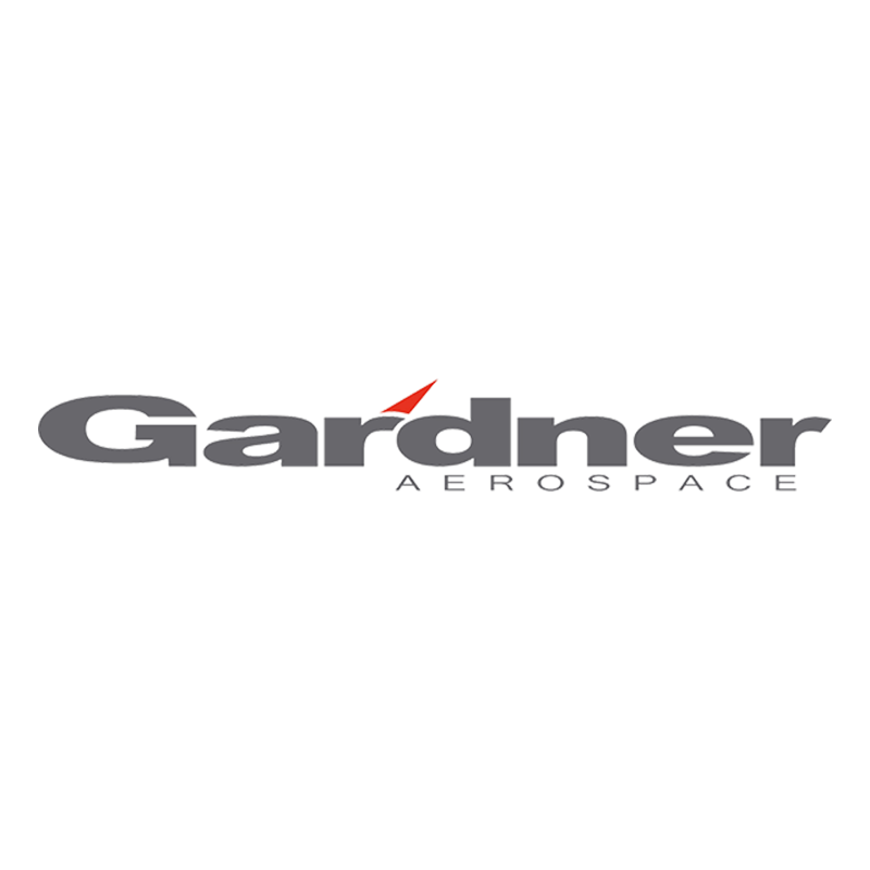 Gardner Aerospace logo: grey wordmark with red accent above the 