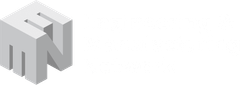 Isometric design logo with white cube and letters