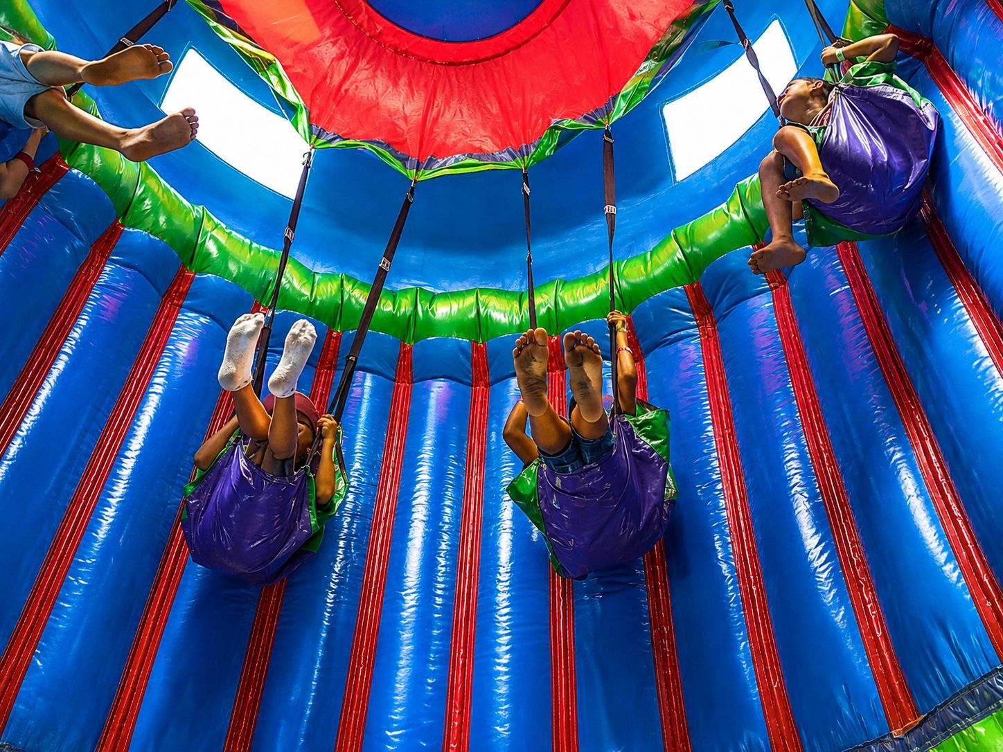 8-Seater Rocket Ride at a school fun day