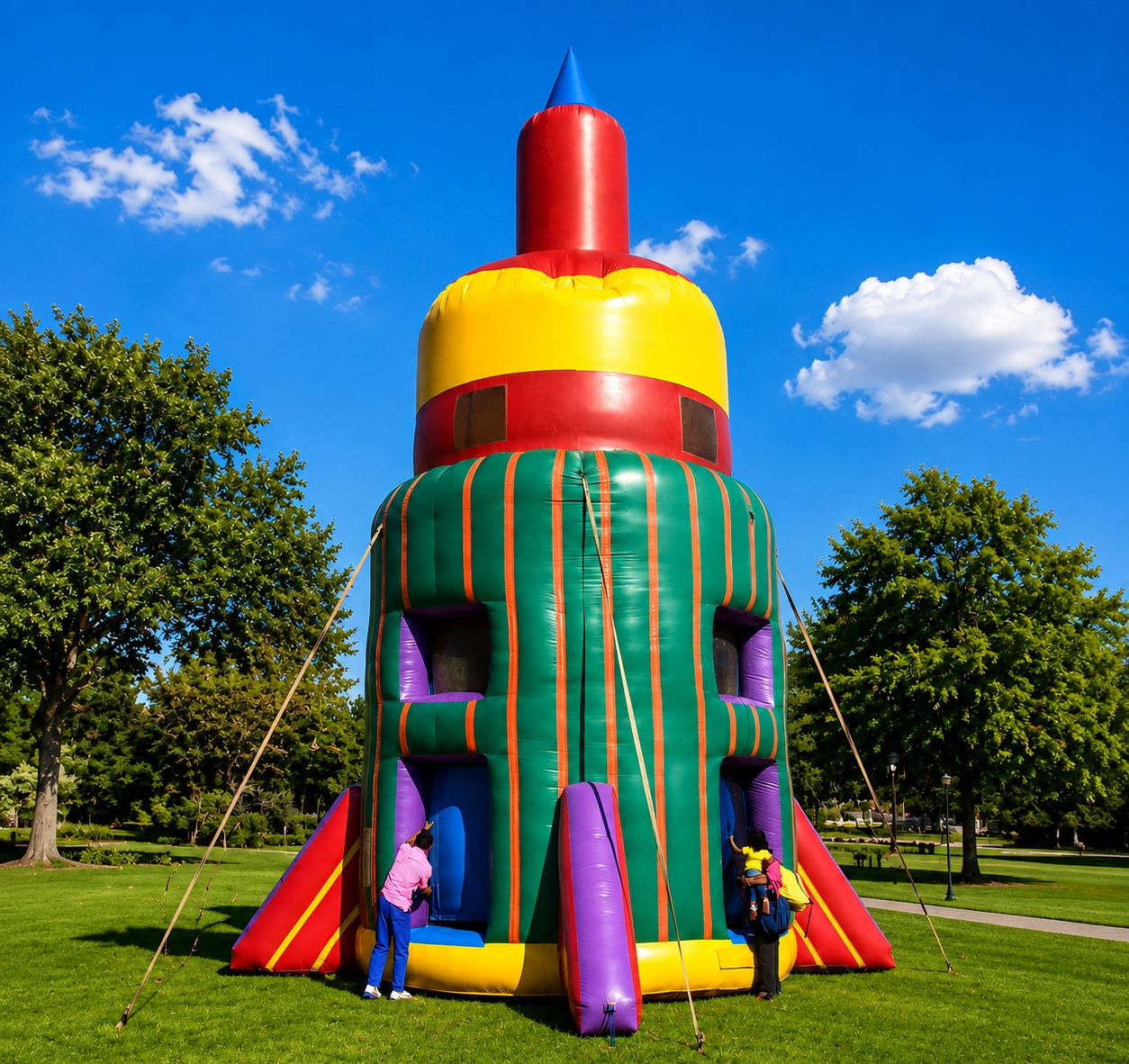 4-Seater Rocket Ride at a children's party
