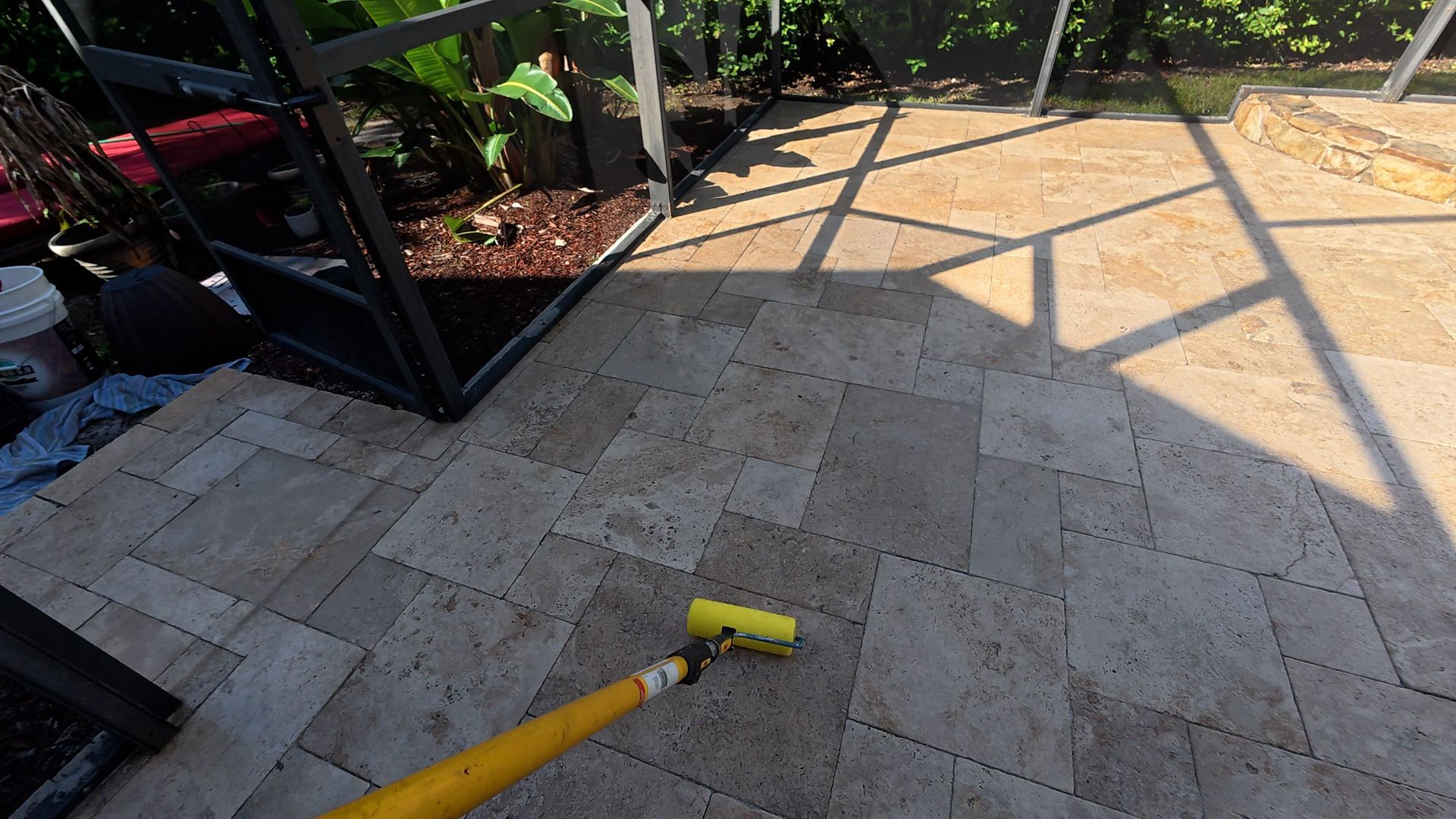 travertine paver sealing
