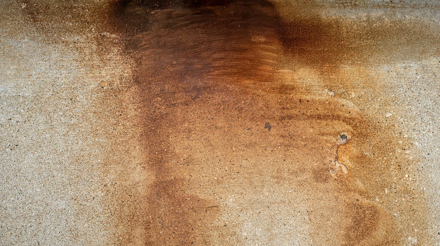 Rust stains on concrete