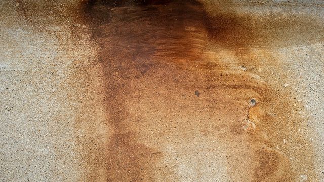 Rust stains on concrete