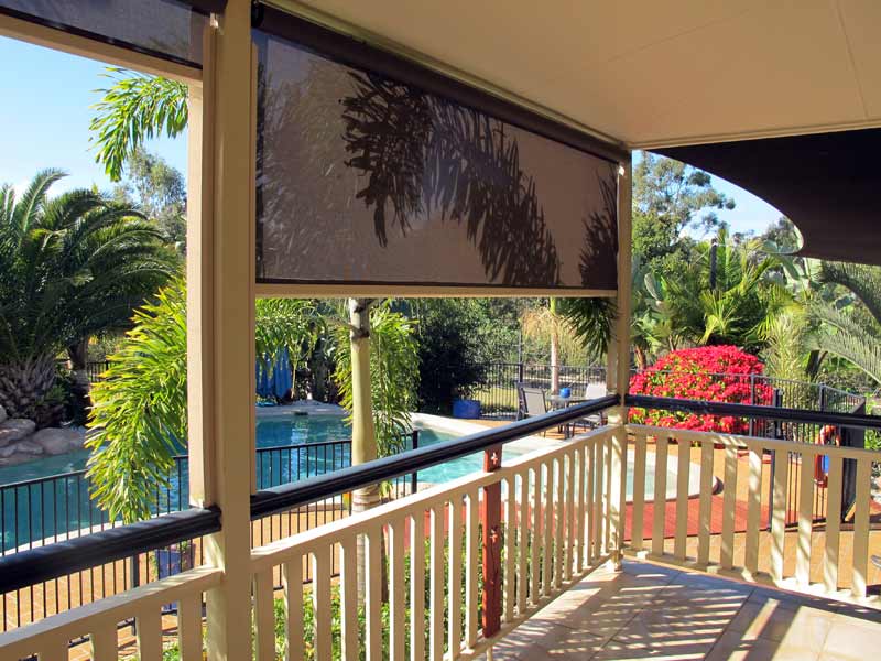Shade Screen Near Swimming Pool — Capalaba, Qld — M & M Tarp Repairs