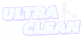 The word ultra clean is written in purple letters on a white background.
