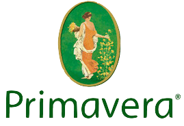 Ein Logo für Primavera mit einer Frau in einem grünen Kreis