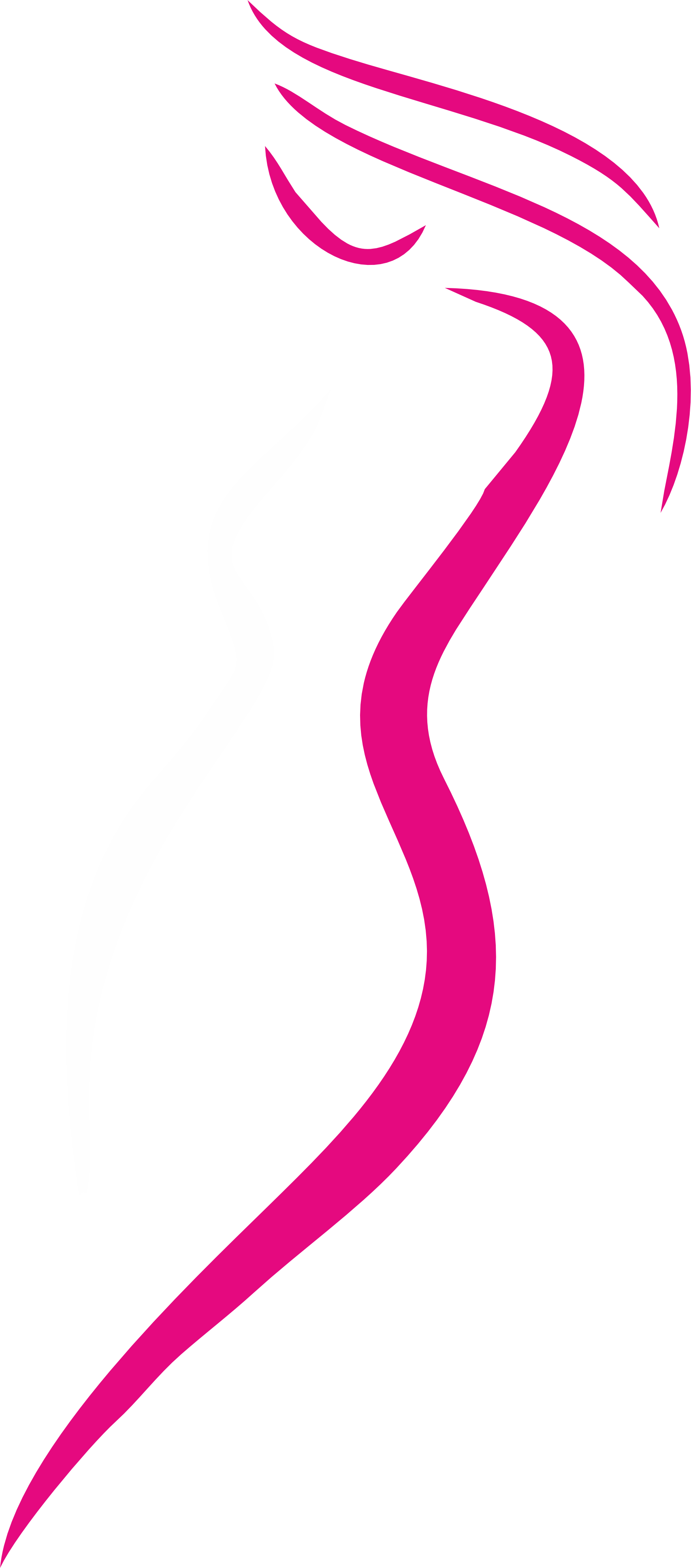 LEANHER logo. Abstract pink and white stylized female silhouette on a white background