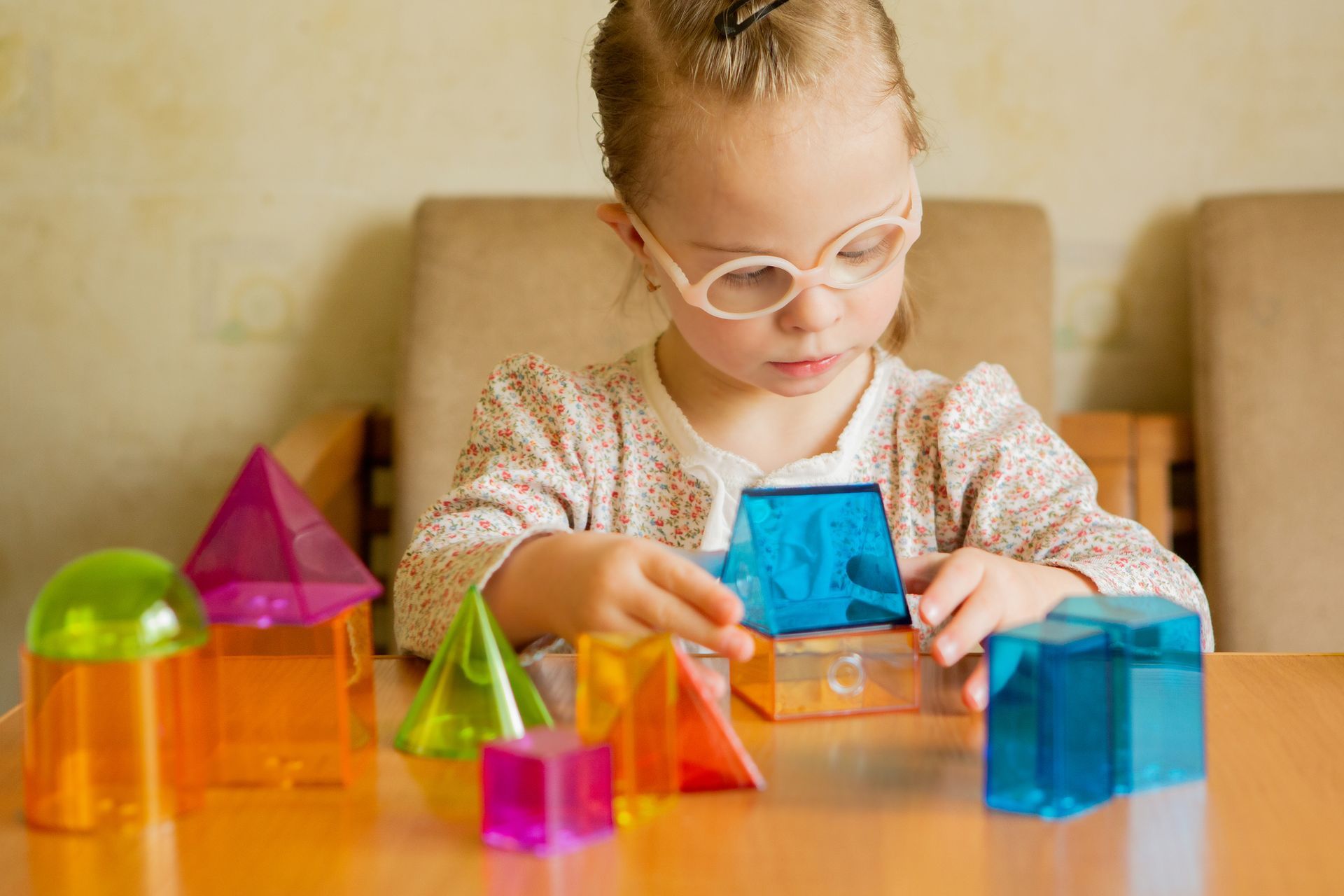 Toddler learning to count