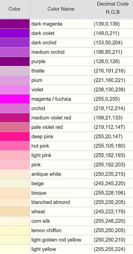 purple+to+white+rgb+codes