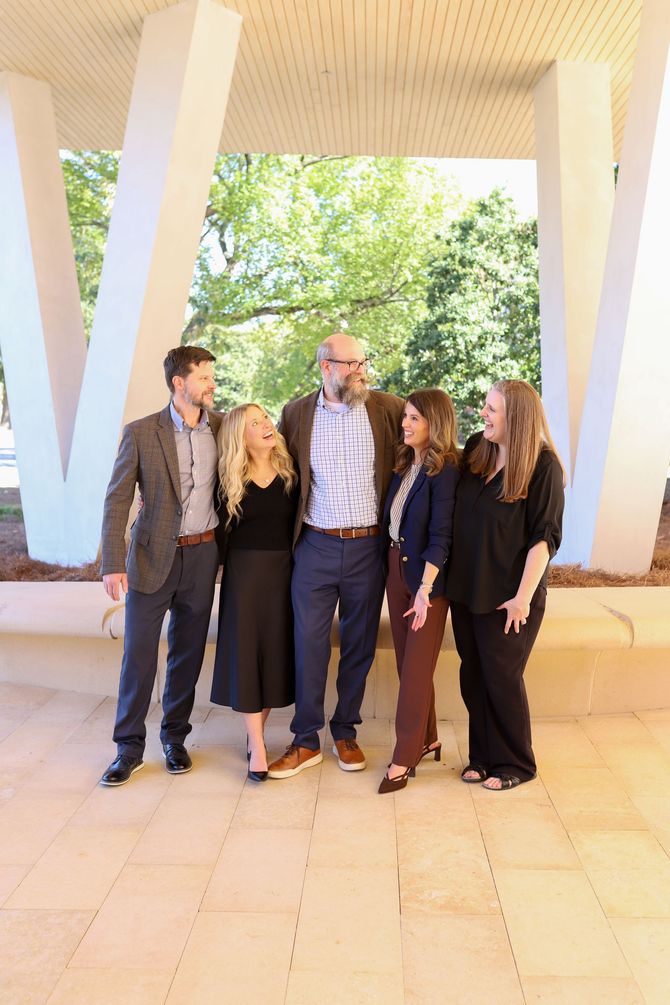 Flexion point team standing and talking