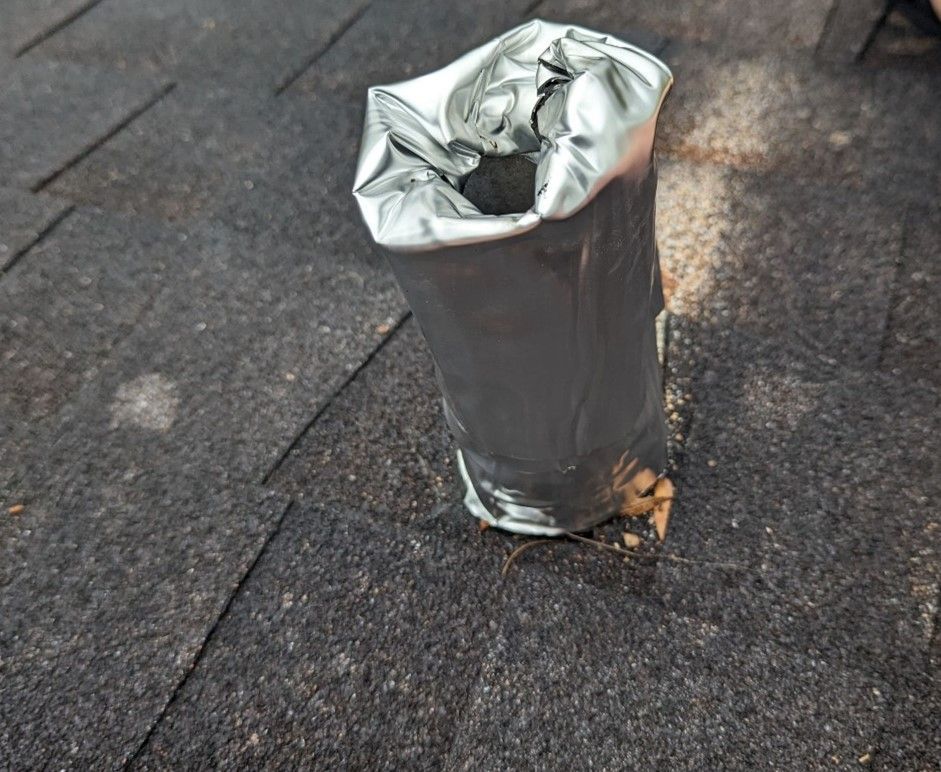 Damaged Pipe Boot on Roof