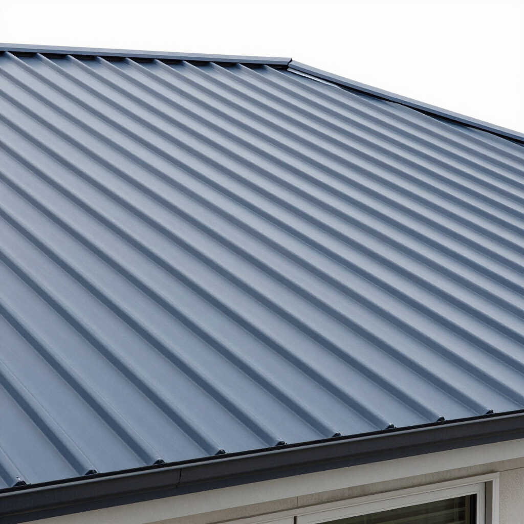 Corrugated metal rooftop, colourbond, 