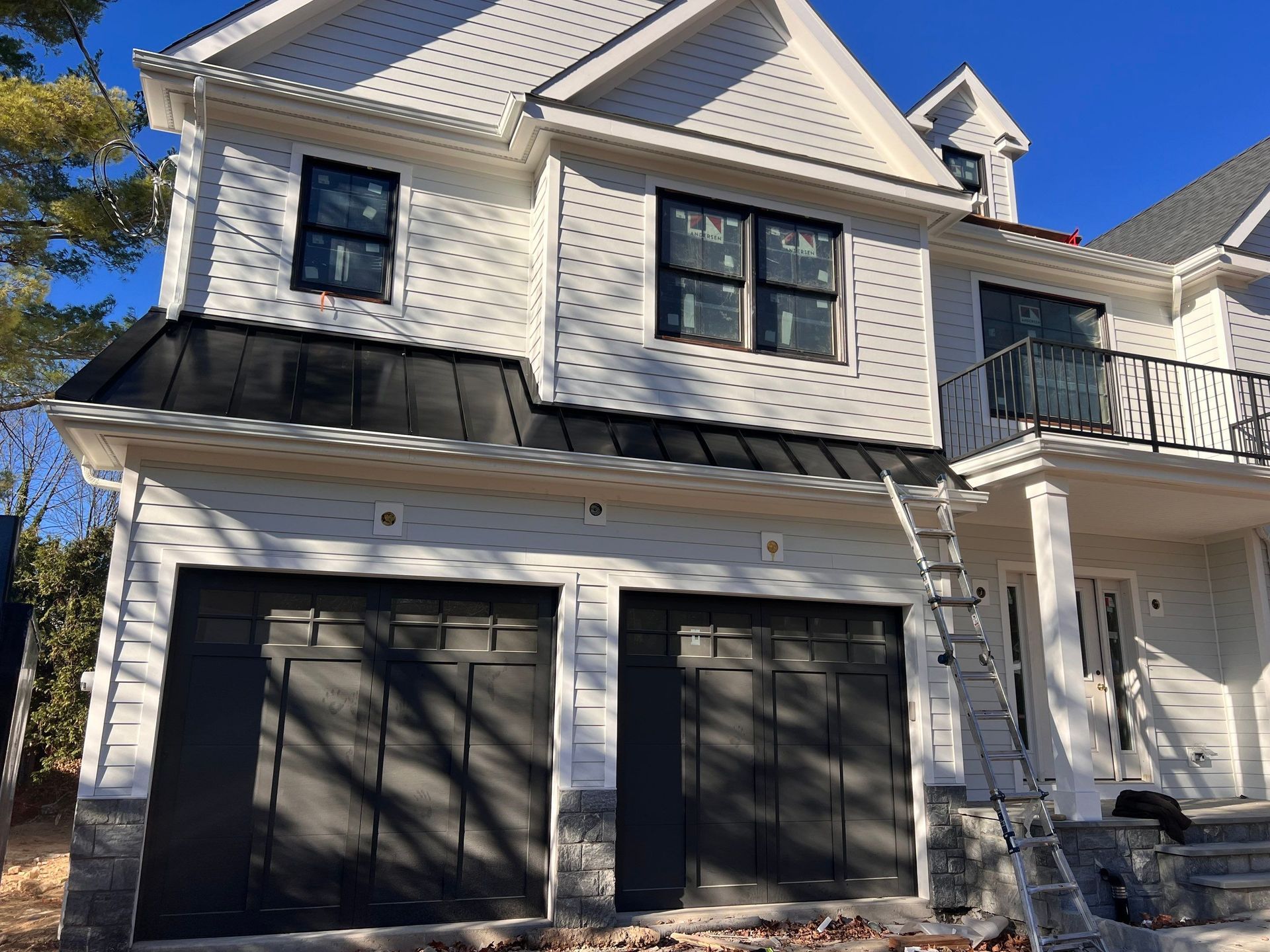 Front view of new siding on a home
