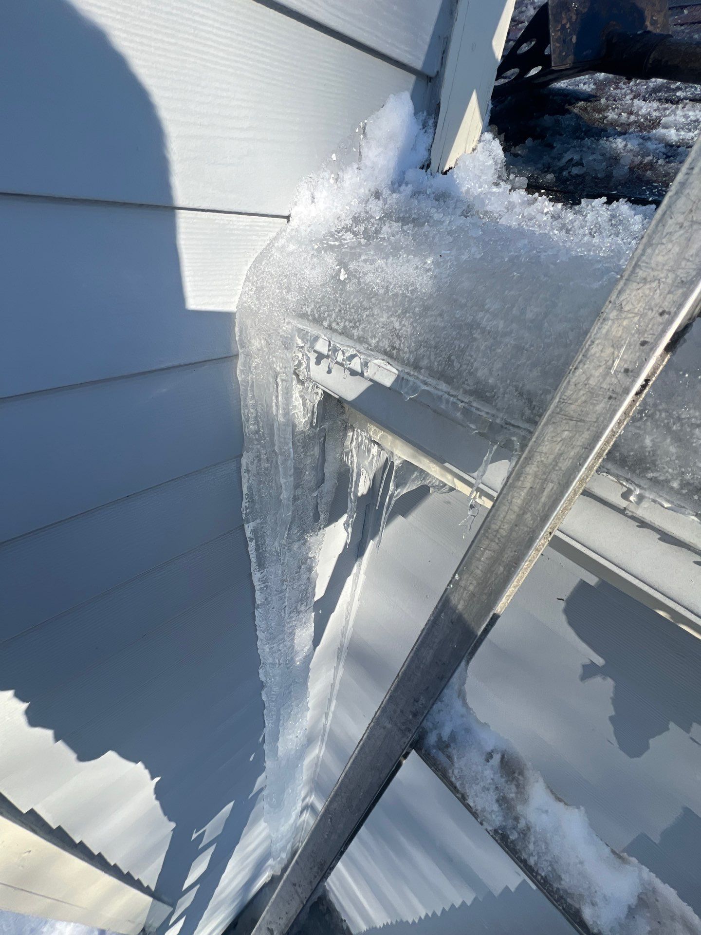 There is a skylight installation on a home
