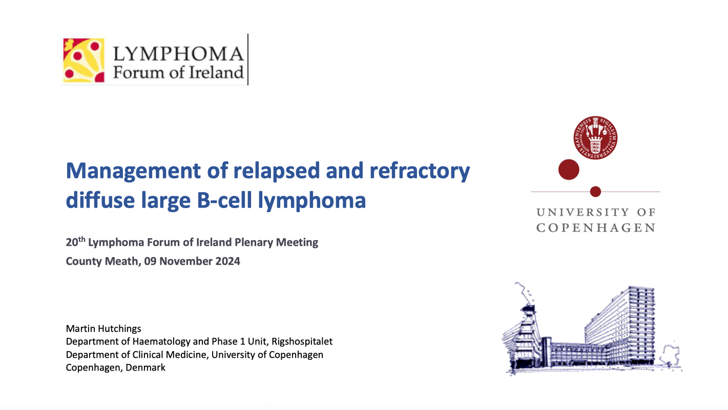 A poster for the lymphoma forum of ireland