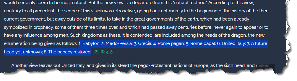 Text with a list of historical figures, highlighted in blue, on a dark background.