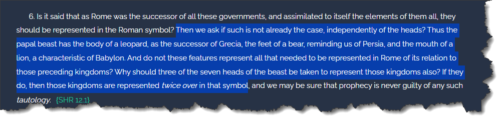 Text on a blue background. The text discusses the succession of a historical figure.