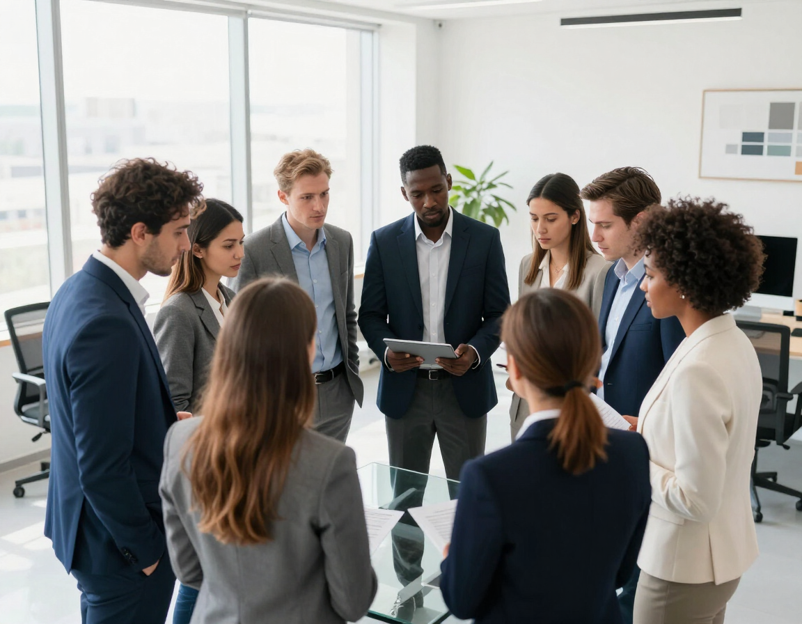 Equipo de profesionales colaborando