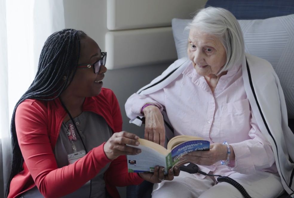 Bright modern resident room inside a skilled nursing facility