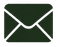 Dark green envelope icon on a white background