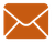 Orange envelope icon with white outline, representing email or messaging