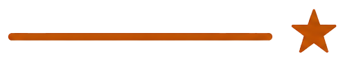 Orange horizontal line ending in an orange star icon on a white background