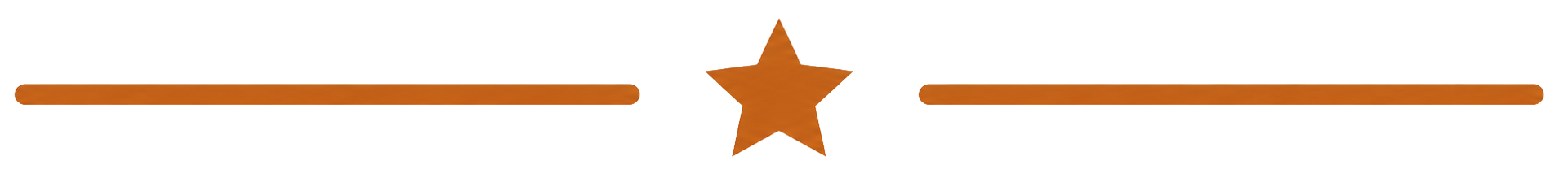 Orange line with a star icon centered between two horizontal orange lines.