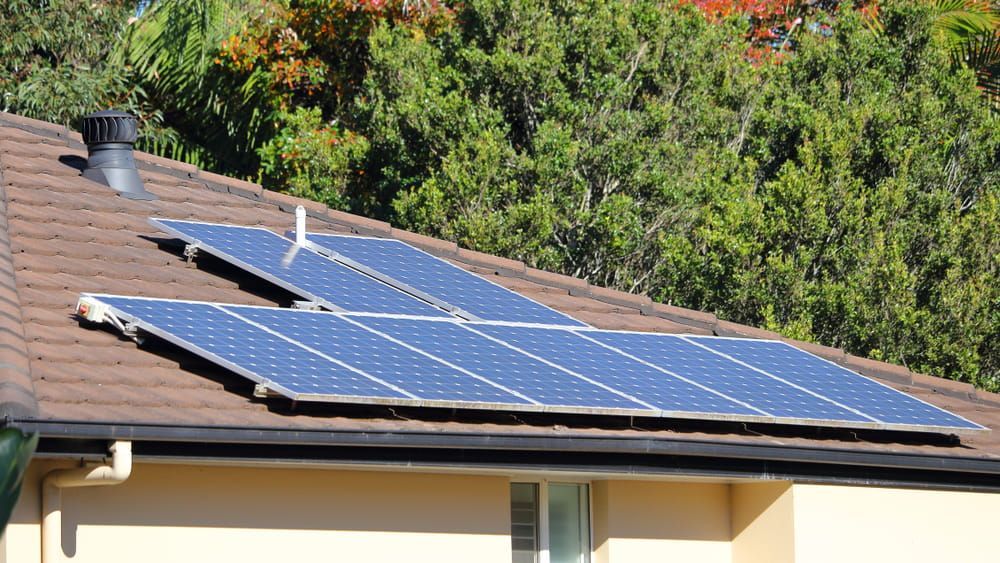 Two Solar Panels Are on the Roof of a House — 888 Solar Tek in Nimbin, NSW