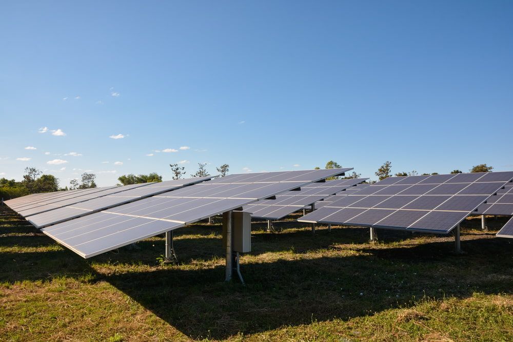 A Field of Solar Panels With a Blue Sky in the Background — 888 Solar Tek in Federal, NSW