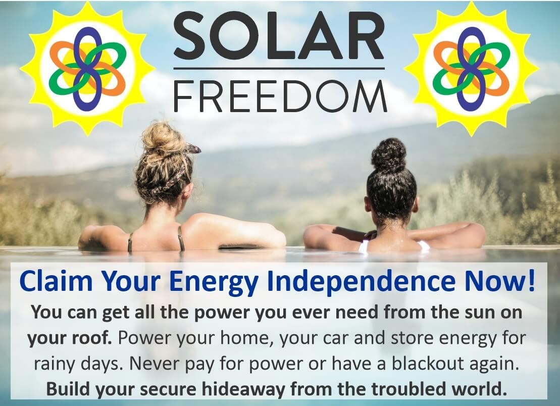 A Poster That Says Solar Freedom on It — 888 Solar Tek in Federal, NSW