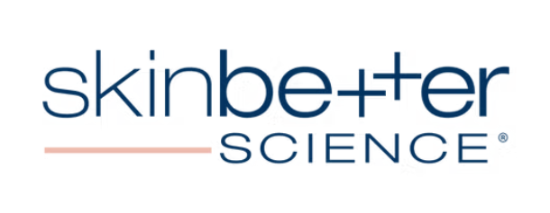 Skinbetter Science logo in blue and coral text with a thin coral line underneath