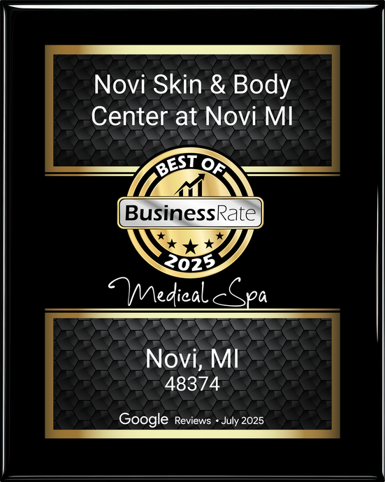 Award plaque for Novi Skin & Body Center at Novi MI, Best of Business Rate 2025, Medical Spa.