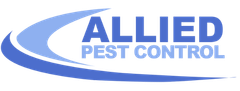 Allied Pest Control logo in blue with a sweeping swoosh