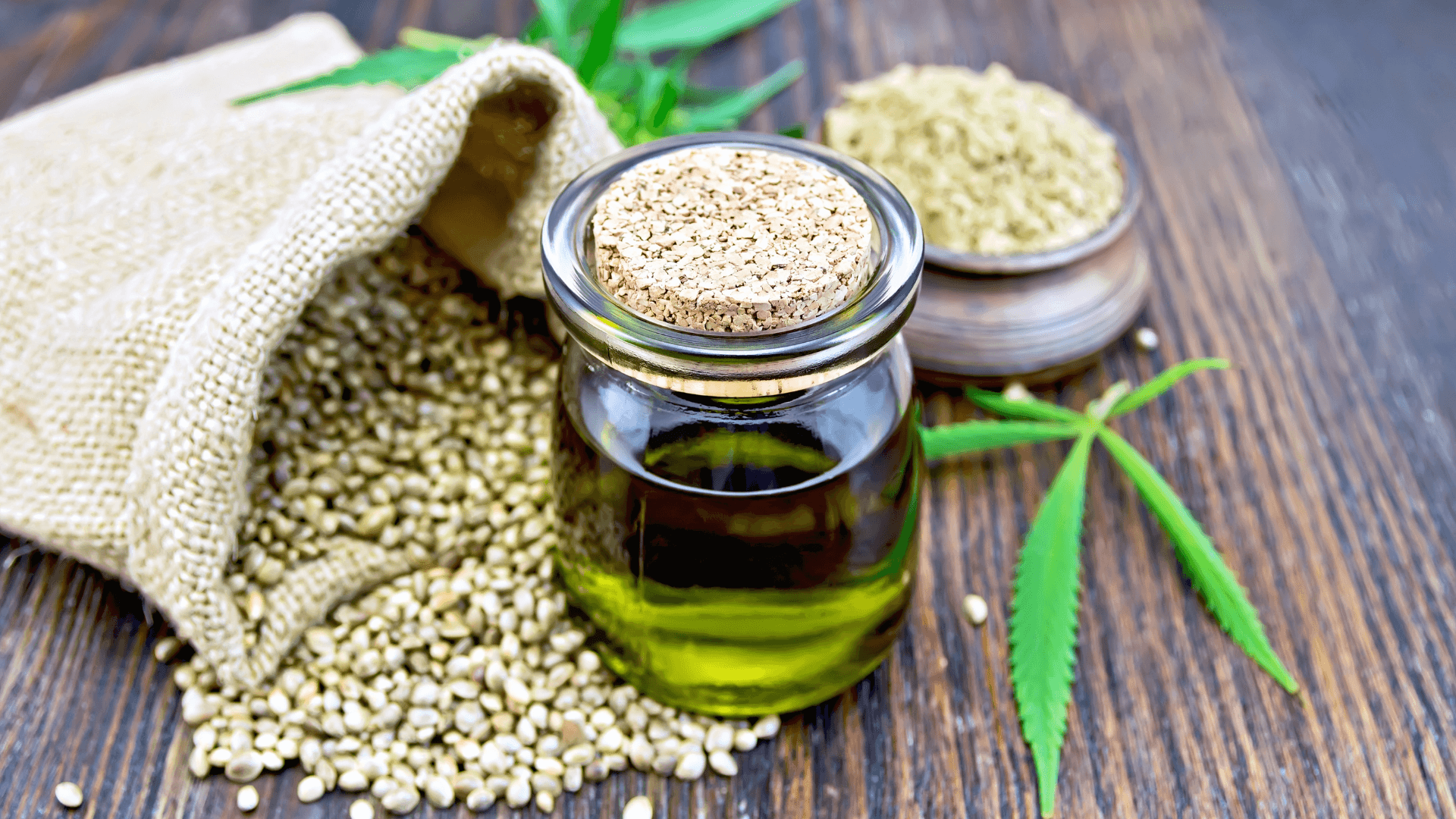 Hemp in flower, oil, and seed form