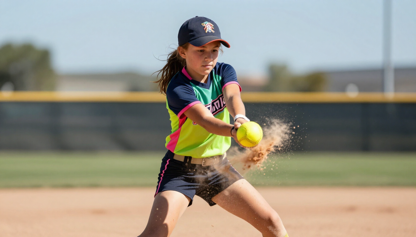 Softball Action Shot