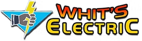 Logo: A hand holding a lightning bolt inside a blue triangle; text