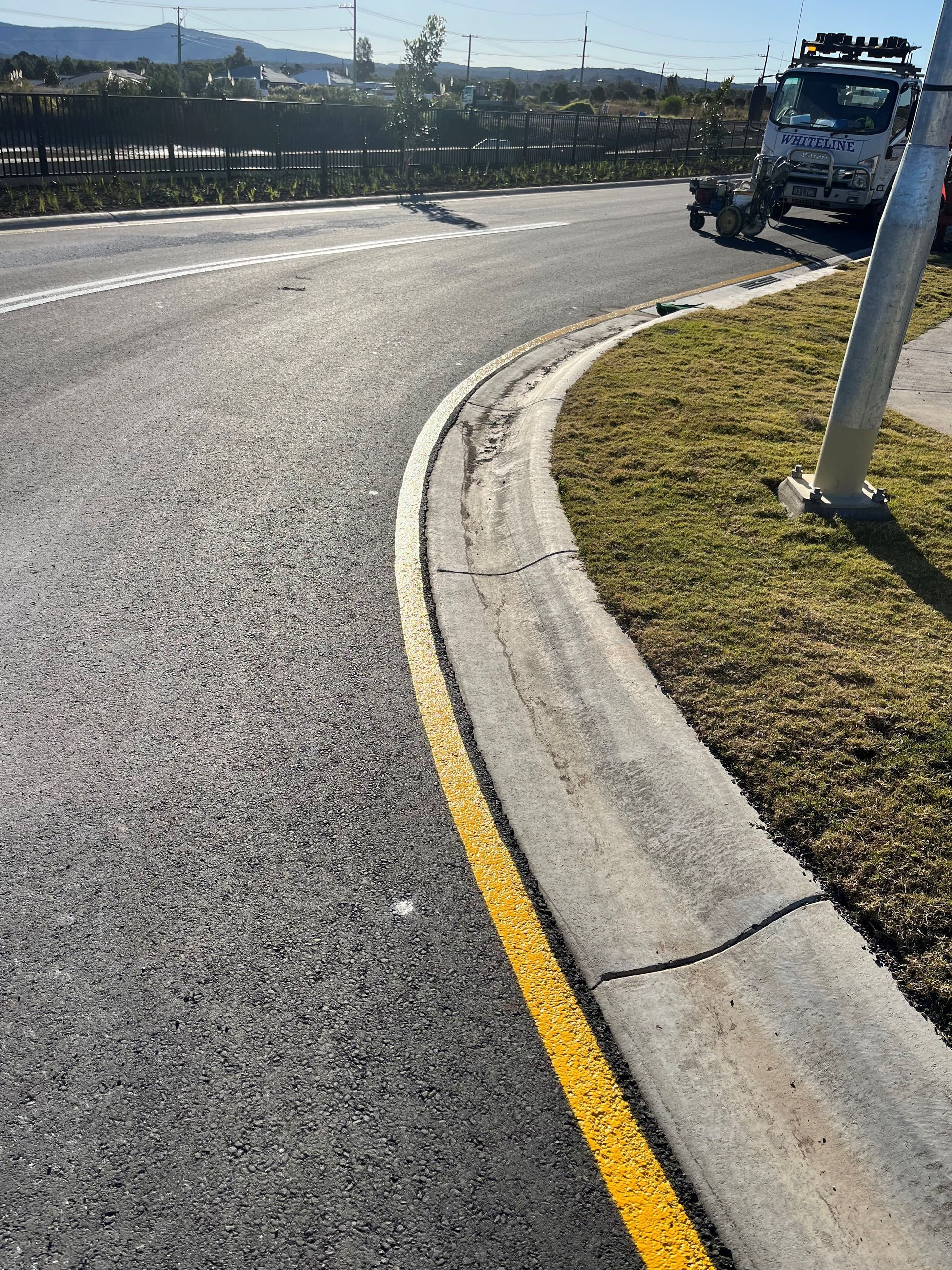 Company truck working (line marking)