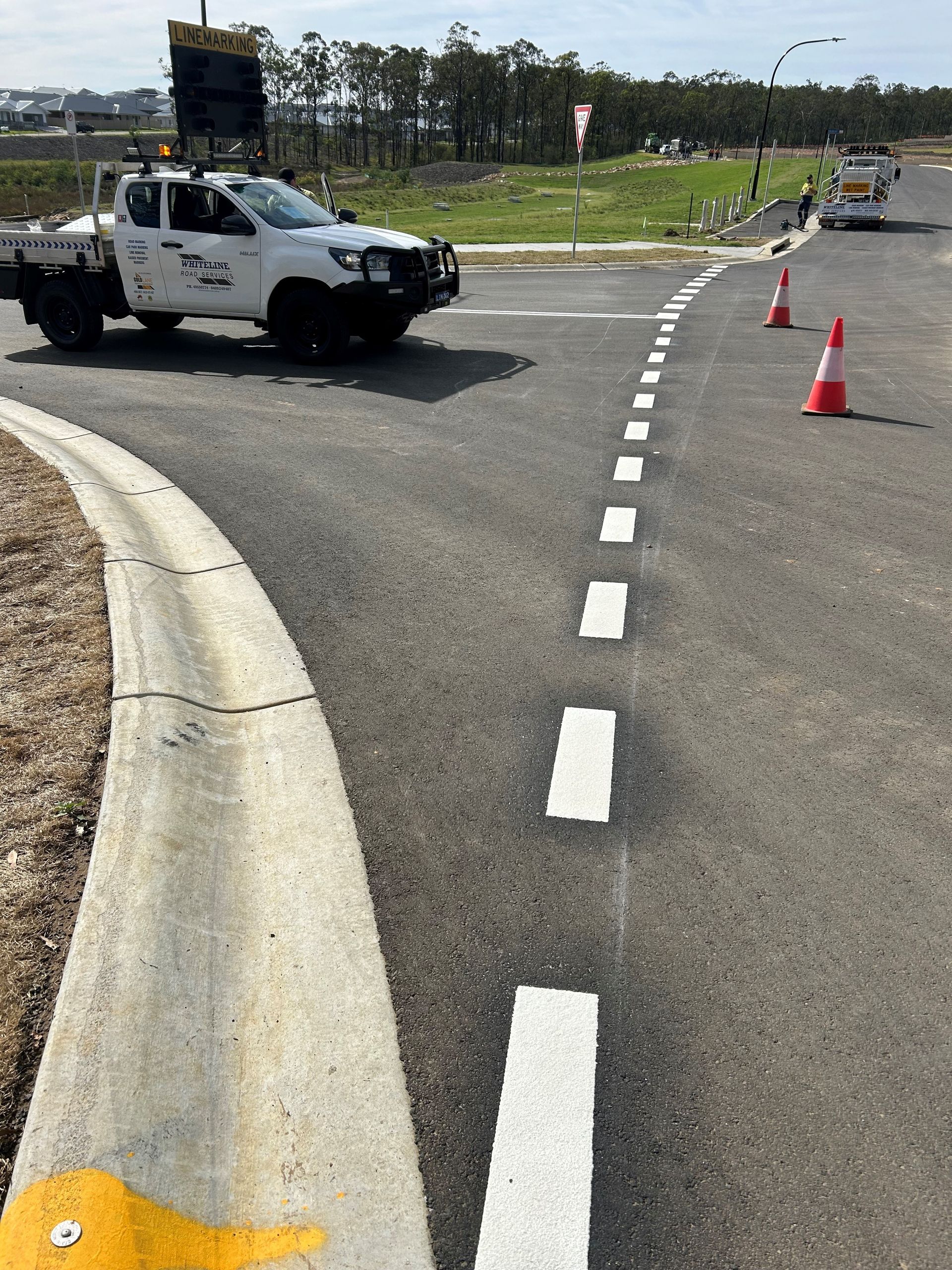 Work being done by line marking