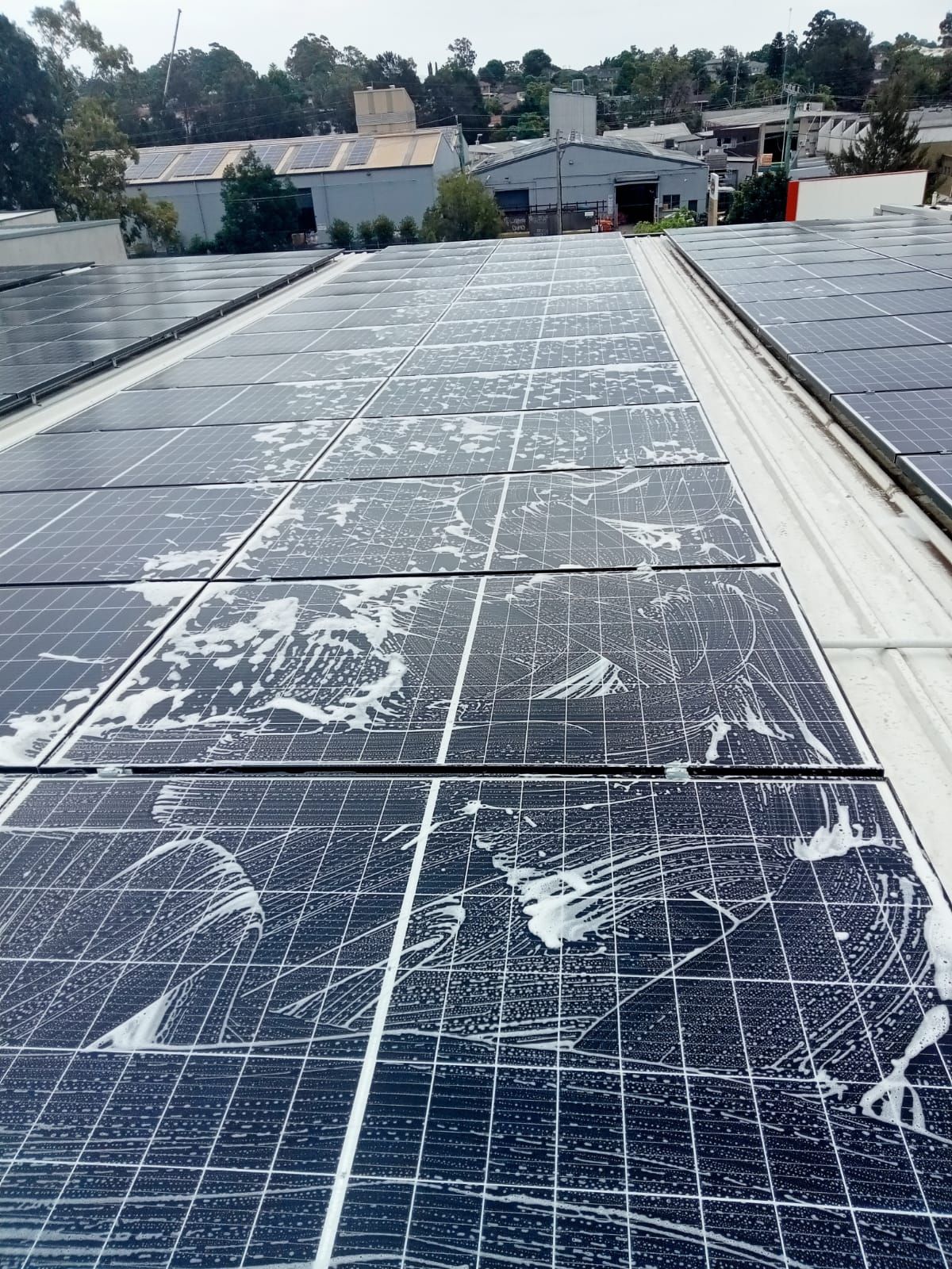 solar system installation with mounting frames
