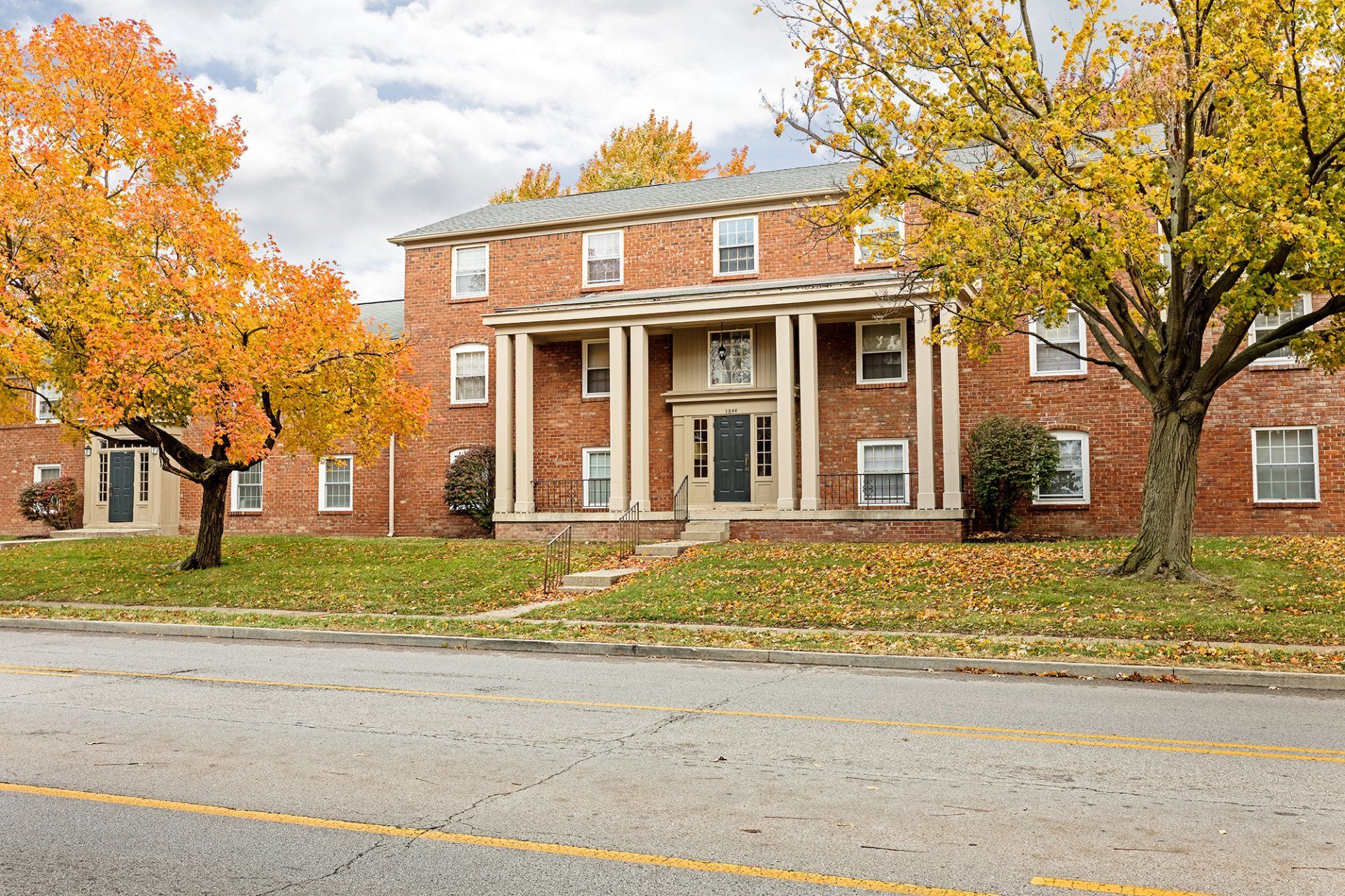 exterior brick building with large columns