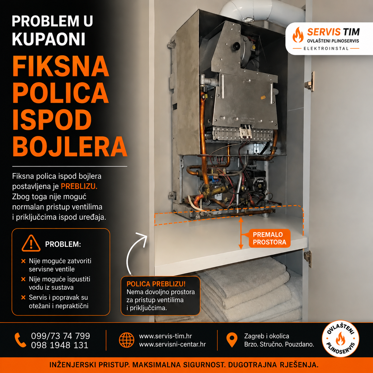 Kemijsko čišćenje izmjenjivača plinskog bojlera profesionalnom pumpom izravno na lokaciji korisnika.
