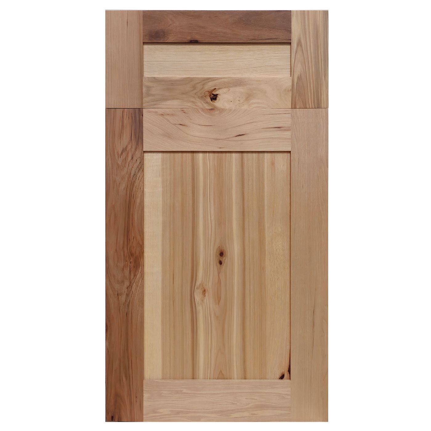 A close up of a wooden door on a white background.