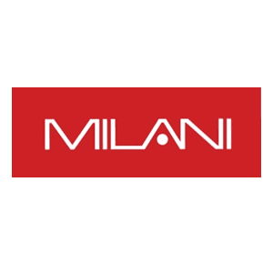Logo MILANI in testo bianco su un rettangolo rosso.