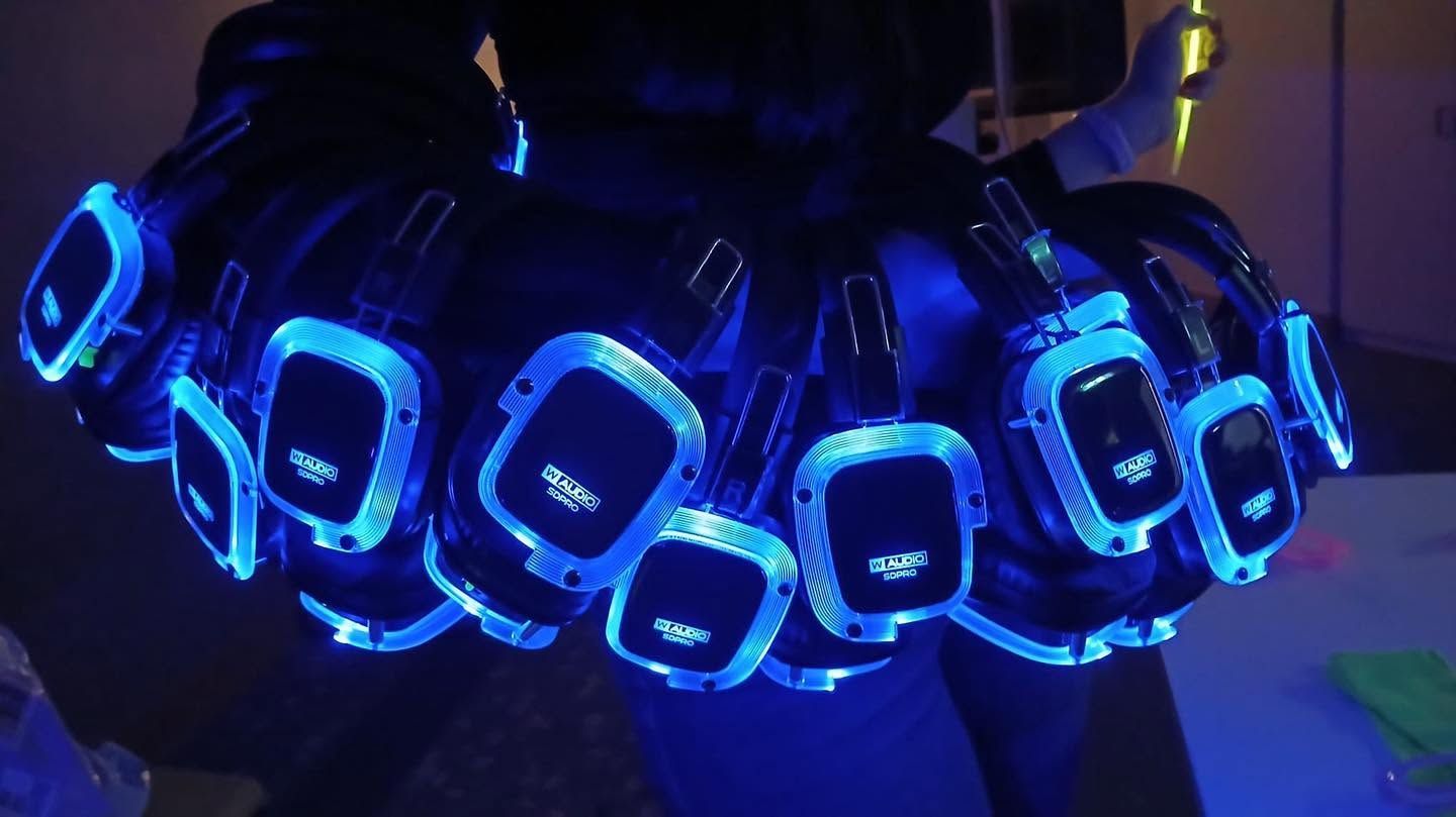 glowing headphones