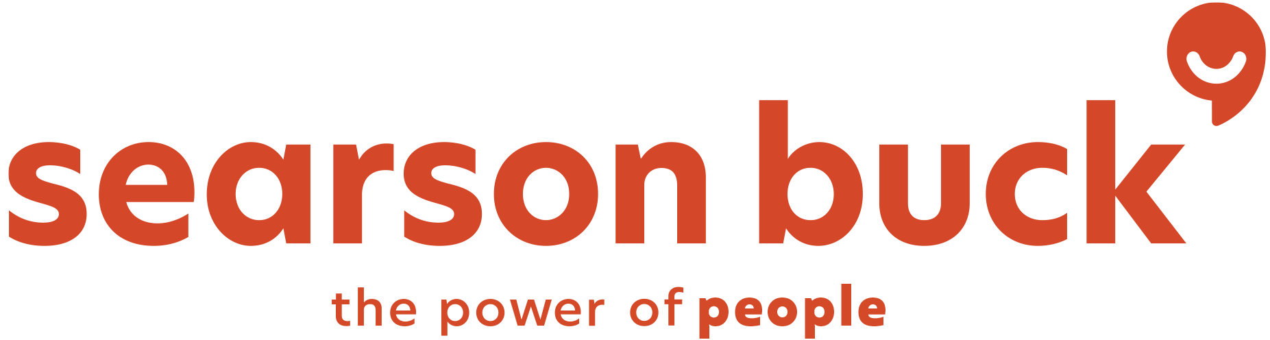 Pearson Buck logo with orange text and an orange smiley face icon. The tagline reads: 