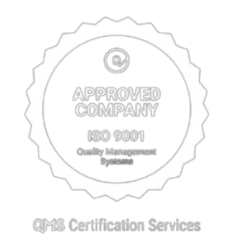 ISO 9001 quality management certification seal, 