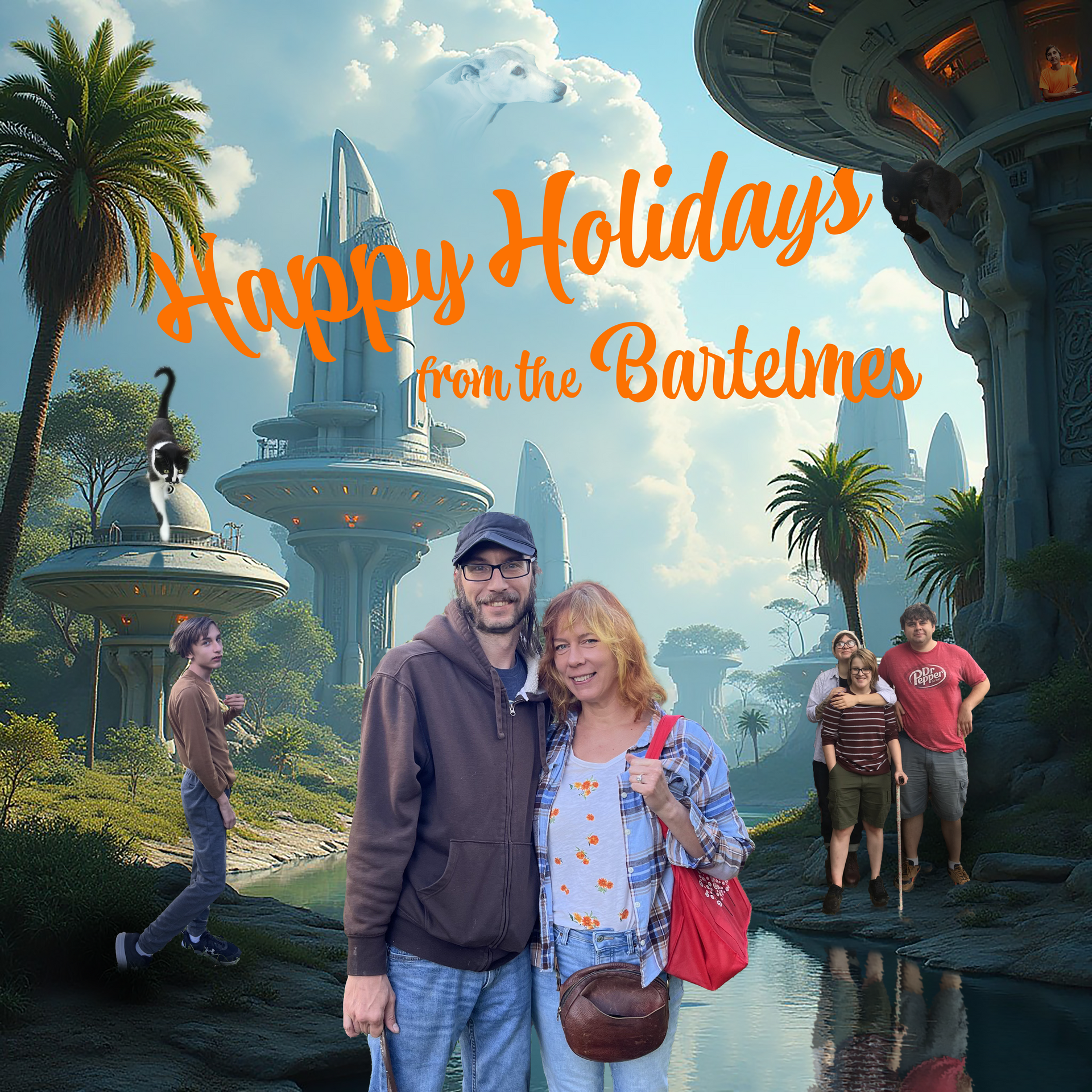 photoshop family Christmas card
