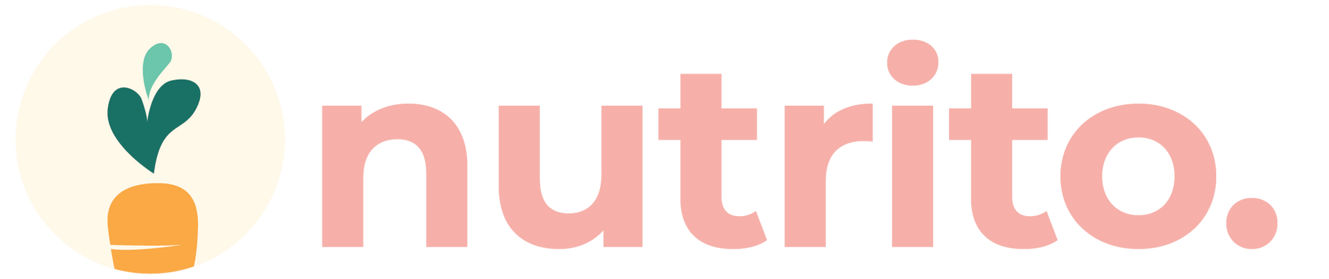A logo for a company called nutrito with an orange and a heart.
