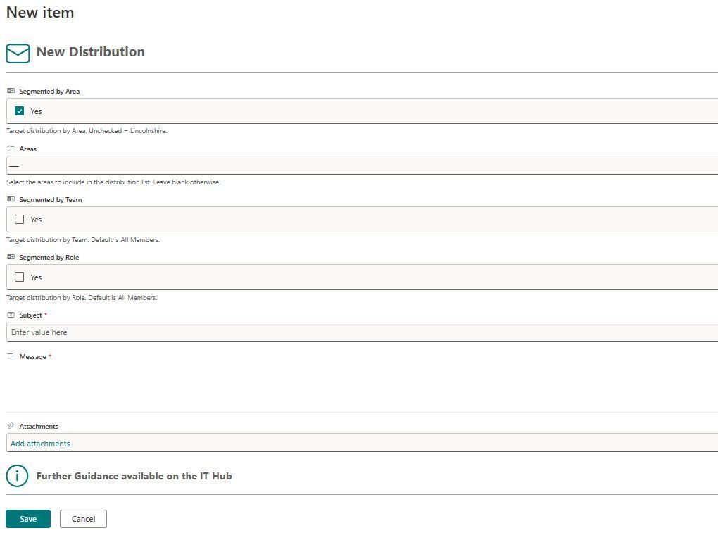 Mailing system form