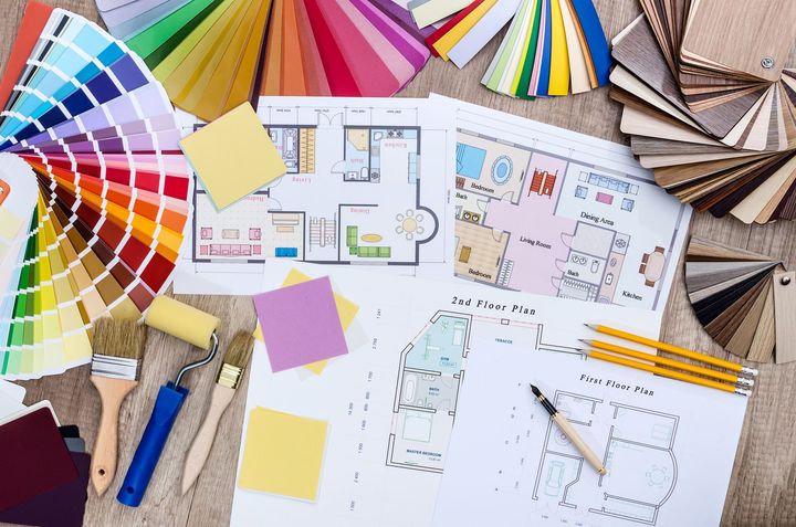 Floor Plan With Paint Pallets